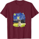 Starry Night Impressionist - Dog Art Anatolian Shepherd Dog T-Shirt - T-Shirt | Maroon