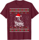 Roller Skating Ugly Christmas Sweater Sport Lover Matching T-Shirt - T-Shirt | Maroon