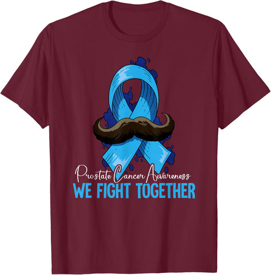 Prostate Cancer Awareness T-Shirt - T-Shirt | Maroon