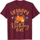 Grandpa Of The Birthday Girl Pumpkin Themed Papa T-Shirt - T-Shirt | Maroon