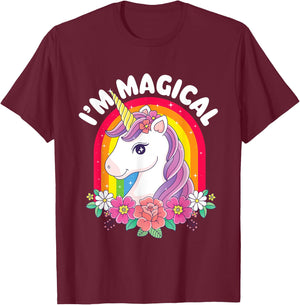 I'm Magical - Rainbow Unicorn Mystical Creature T-Shirt - T-Shirt | Maroon
