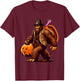 Bigfoot Pilgrim Turkey Pumpkin Thanksgiving Day T-Shirt - T-Shirt | Maroon