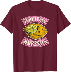 Schnitzel Happens Funny German Pride Joke Oktoberfest Party T-Shirt - T-Shirt | Maroon