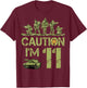 11th Birthday Military I'm 11 Year Old Soldier Camo Birthday T-Shirt - T-Shirt | Maroon