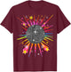 Little Hell's Kitchen Studio Disco Ball 1970's Tie Dye Vintage Retro Dance Party Costume , Black T-Shirt - T-Shirt | Maroon
