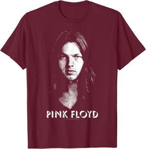 David Gilmour Photo Portrait T-Shirt - T-Shirt | Maroon