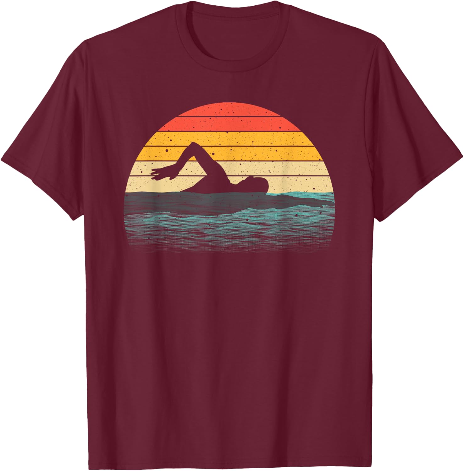 Funny Swimming Art Women Swim Coach Rescue Swimmer T-Shirt - T-Shirt | Maroon