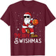 Merry Swishmas Funny Christmas Santa Basketball Player T-Shirt - T-Shirt | Maroon