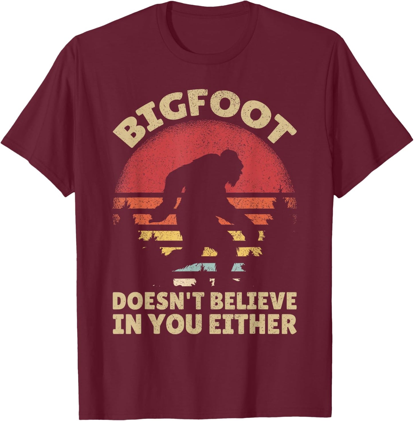 Bigfoot Costume Kids Sasquatch Outfit Big Foot Bigfoot T-Shirt - T-Shirt | Maroon