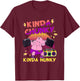 Kinda Chunky & Kinda Hunky Bodybuilding Gym Fitness T-Shirt - T-Shirt | Maroon