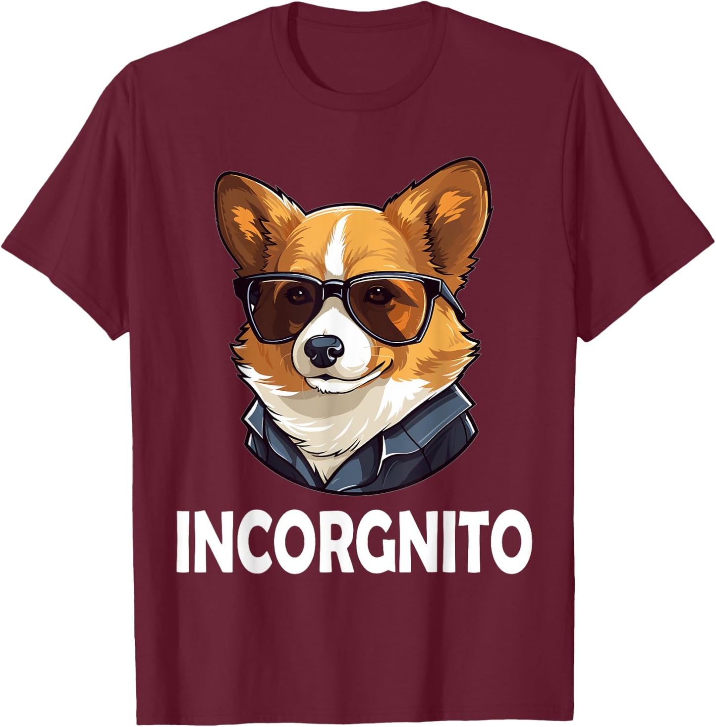 Funny Welsh Corgi with Sunglasses Dog Breed - Incorgnito Women Kids T-Shirt - T-Shirt | Maroon