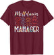 Meltdown Manager Back Print | Babysitter T-Shirt - T-Shirt | Maroon
