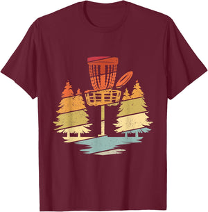 Disc Golf Vintage Disc Golf Sport Frisbee Fans Gift Golfer T-Shirt - T-Shirt | Maroon