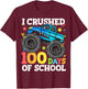 100 Days of School Monster Truck 100th Day of School Boys T-Shirt - T-Shirt | Maroon