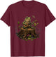 Frog Playing Banjo On Log T-Shirt - T-Shirt | Maroon
