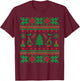 Science Ugly Christmas Sweater - DNA, Chemistry Biology, PCR T-Shirt - T-Shirt | Maroon