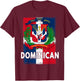 Coat of Arms Republica Dominicana & Dominican Flag Outfit T-Shirt - T-Shirt | Maroon
