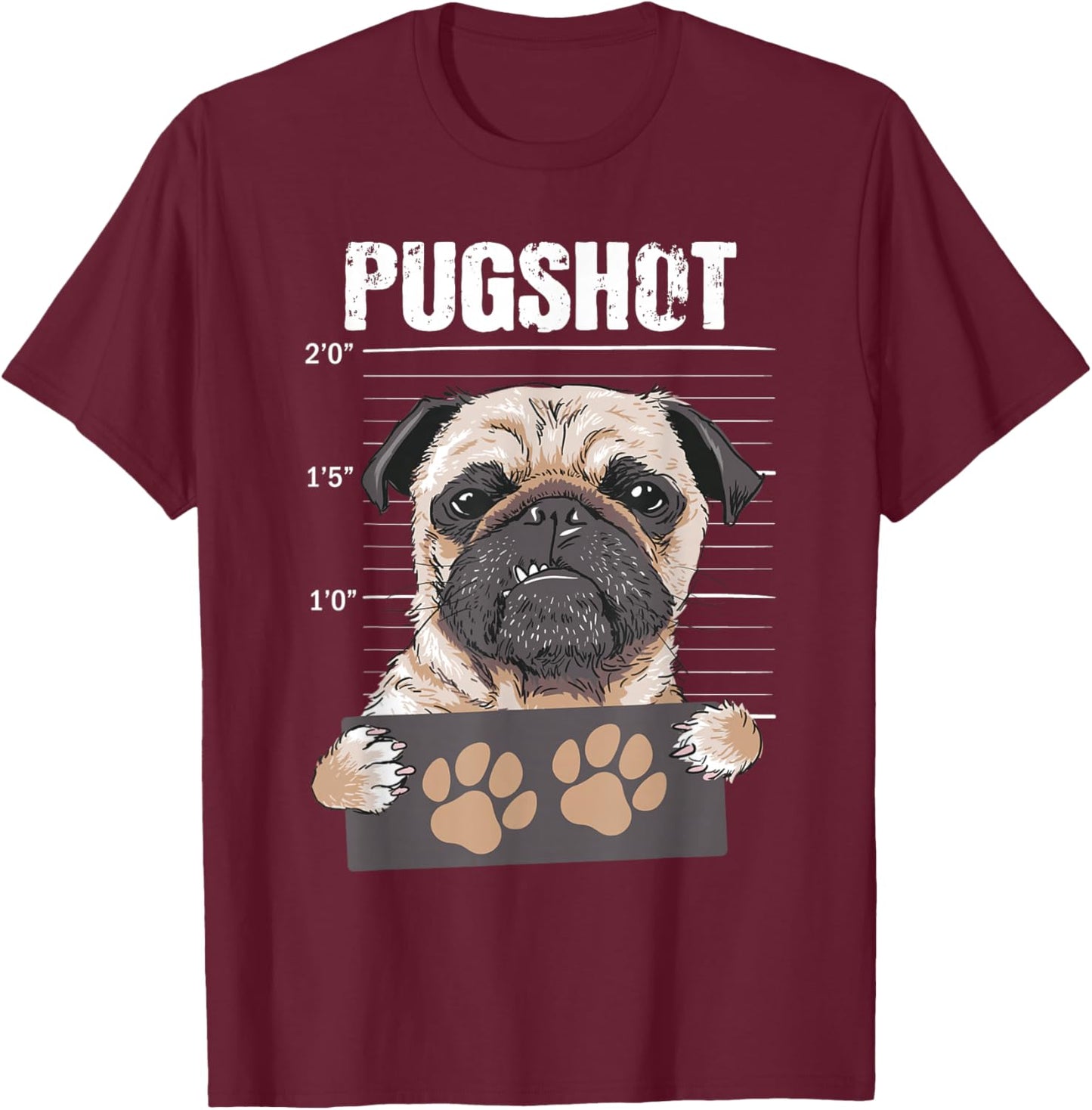 Pugshot - Puppy Lover Pug Owner Dog Owner Pet Breeder Women Kids T-Shirt - T-Shirt | Maroon