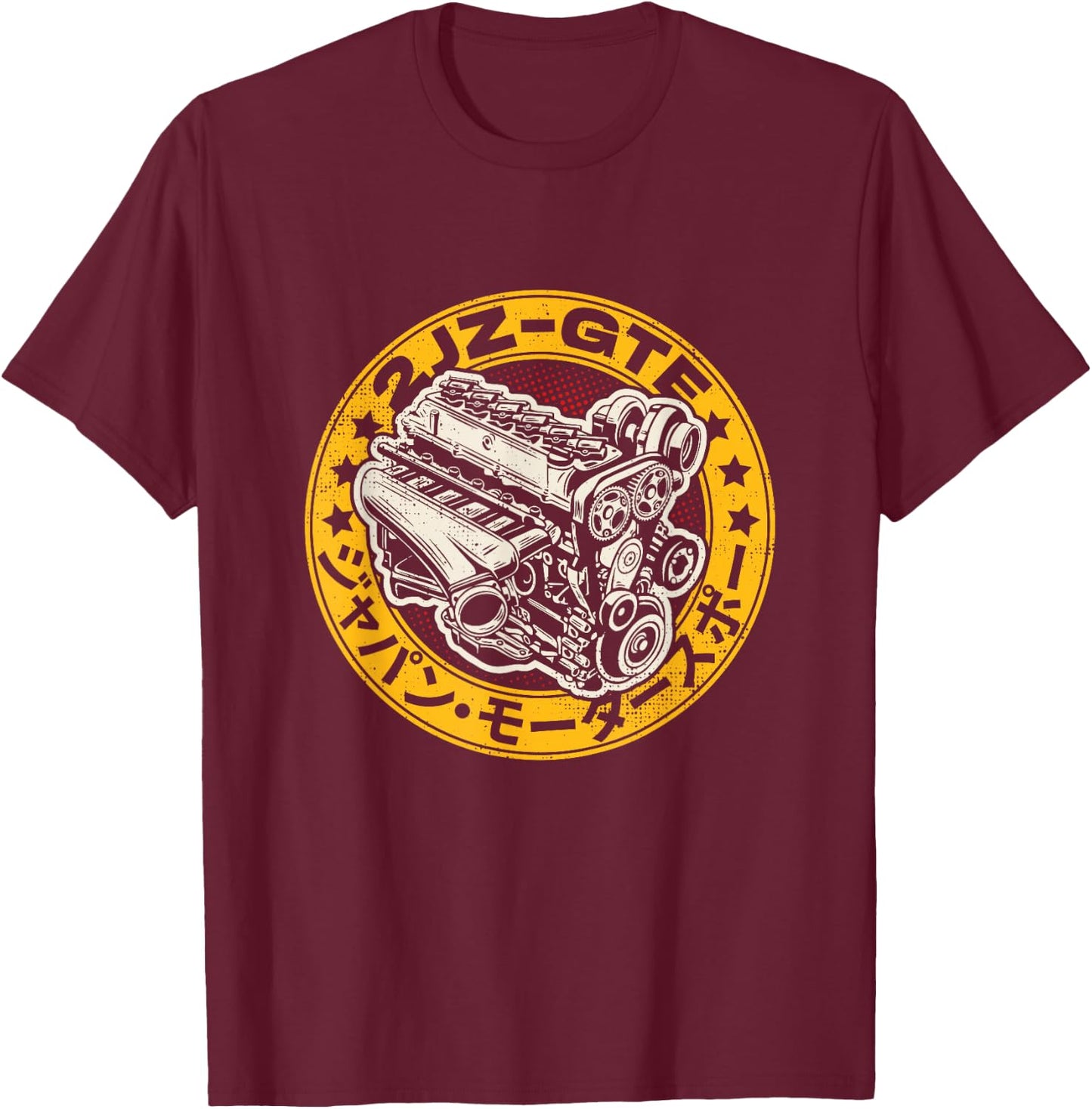JDM Legend 2JZ GTE Japanese Drag Racing T-Shirt - T-Shirt | Maroon