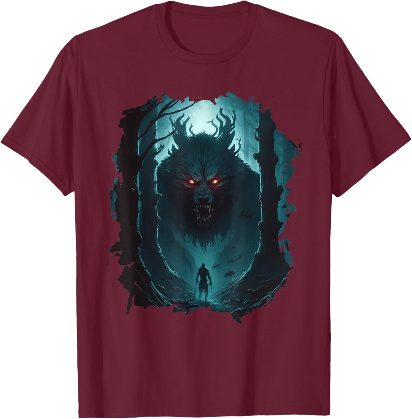 Shadowhunters in the darkest forest a legend wolf T-Shirt - T-Shirt | Maroon