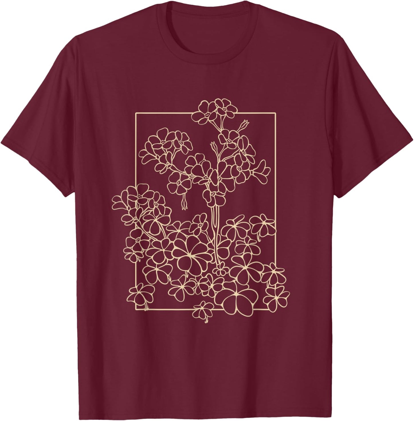 Clover Flower Wildflower Wood Sorrel has Blossoms T-Shirt - T-Shirt | Maroon