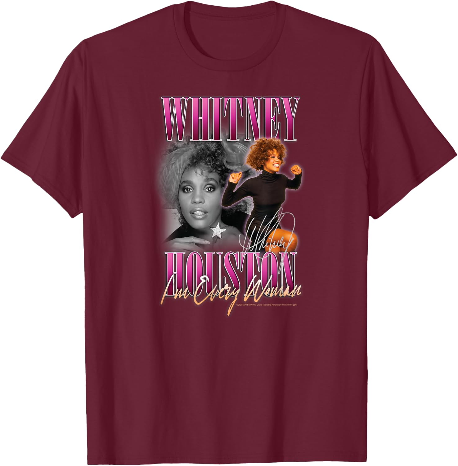 Whitney Houston - I'm Every Woman T-Shirt - T-Shirt | Maroon