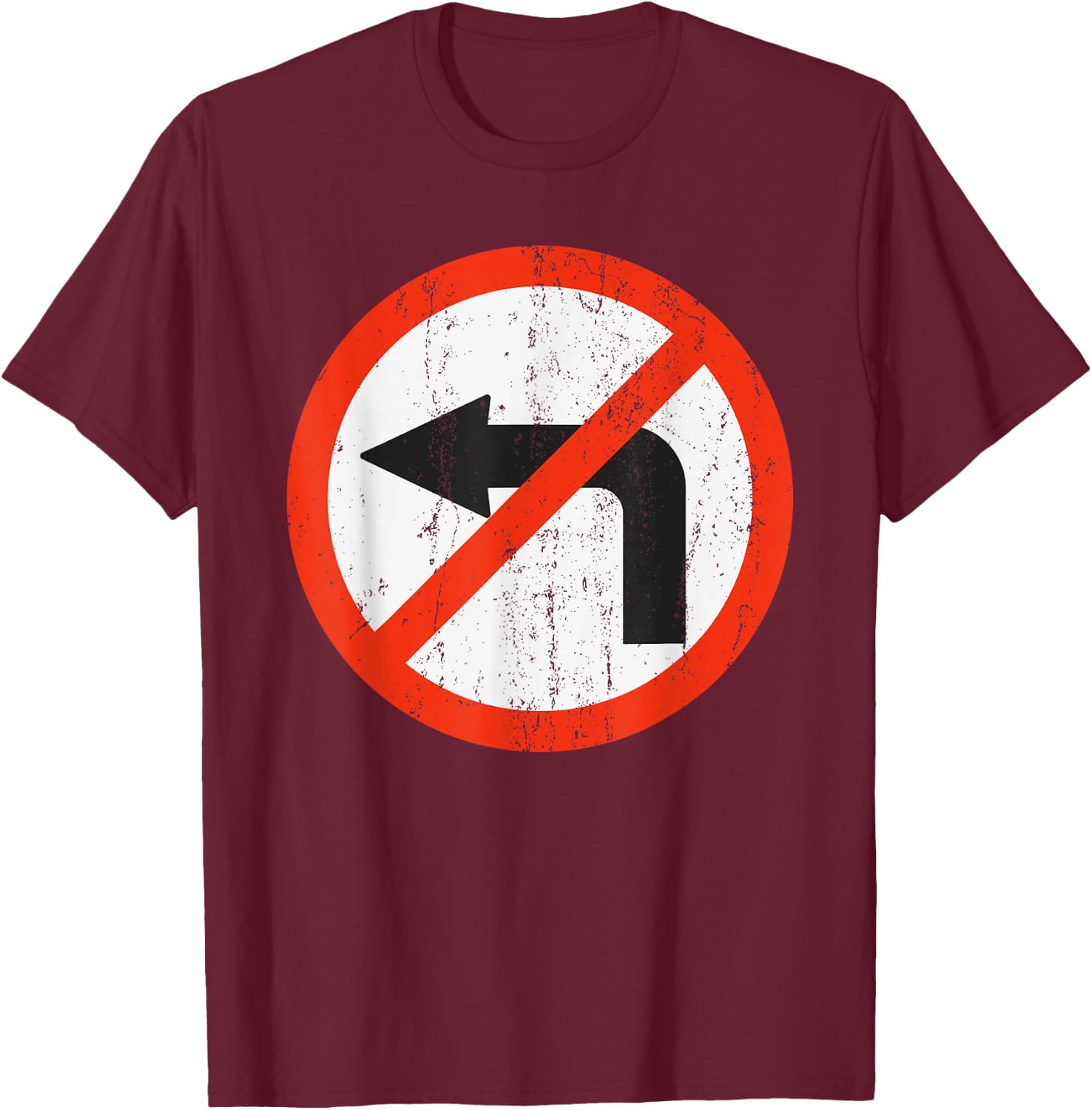 Vintage Road Signs Funny Traffic Signs Halloween Costume T-Shirt - T-Shirt | Maroon