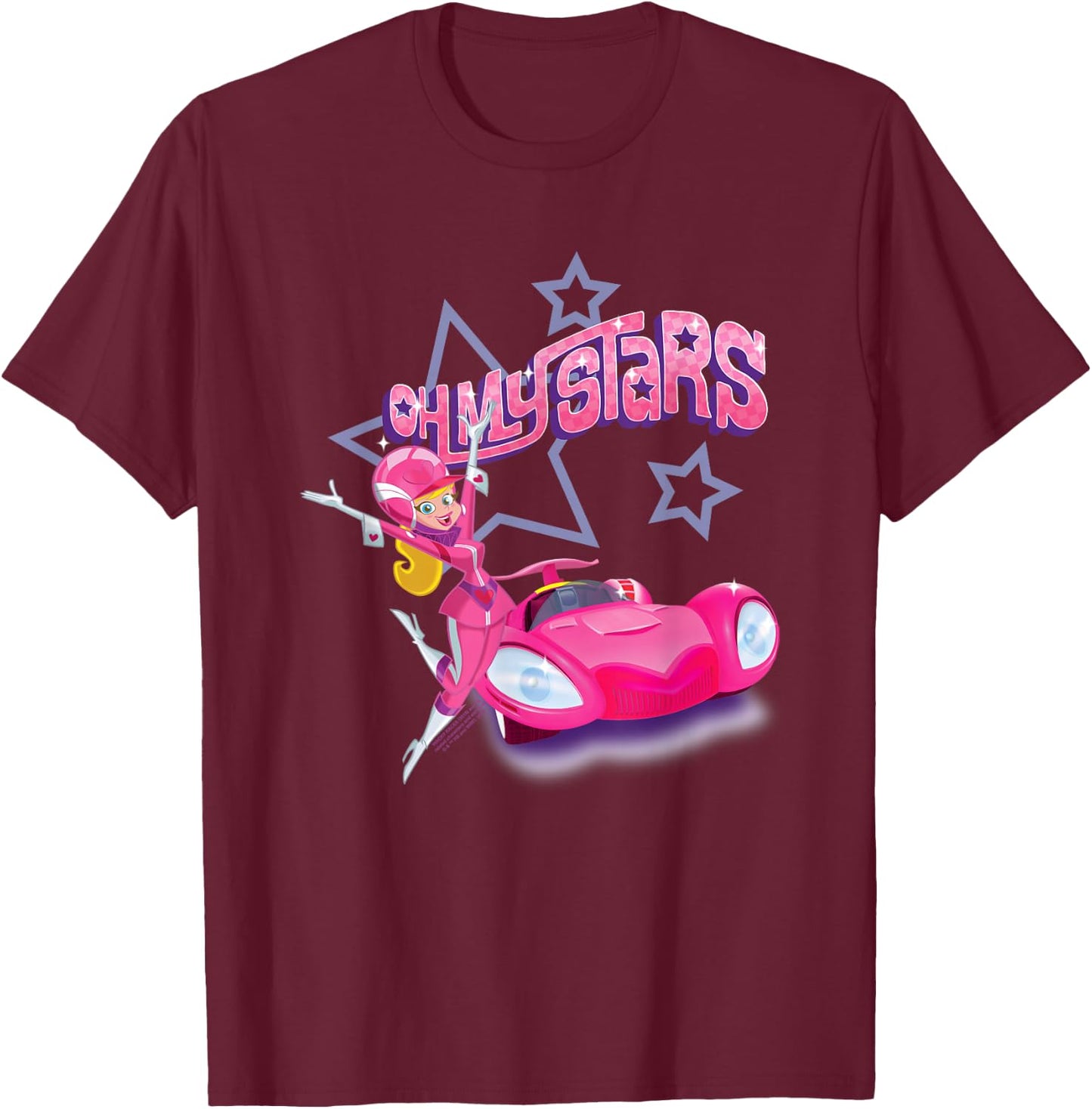 Wacky Races Penelope Pitstop Oh My Stars T-Shirt - T-Shirt | Maroon