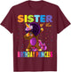 Dabbing Unicorn Afro Sister of the Birthday Princess T-Shirt - T-Shirt | Maroon