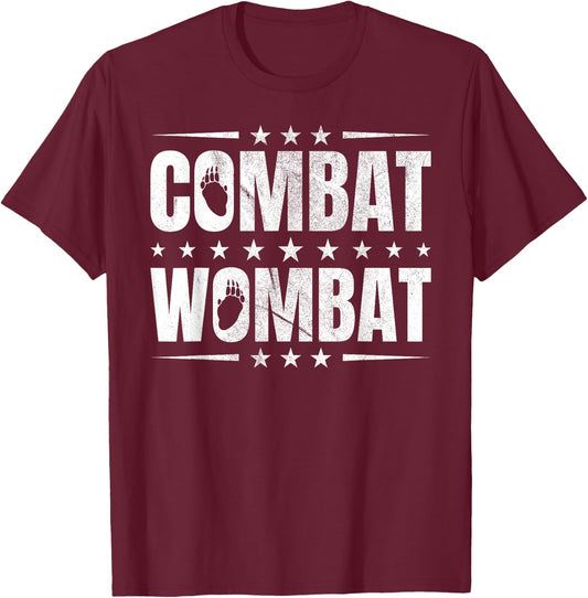 Combat Wombat For A Wombats Lover T-Shirt - T-Shirt | Maroon