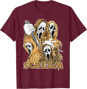 SCREAM Vintage 90s Halloween OG Heirloom 1s Matching T-Shirt - T-Shirt | Maroon