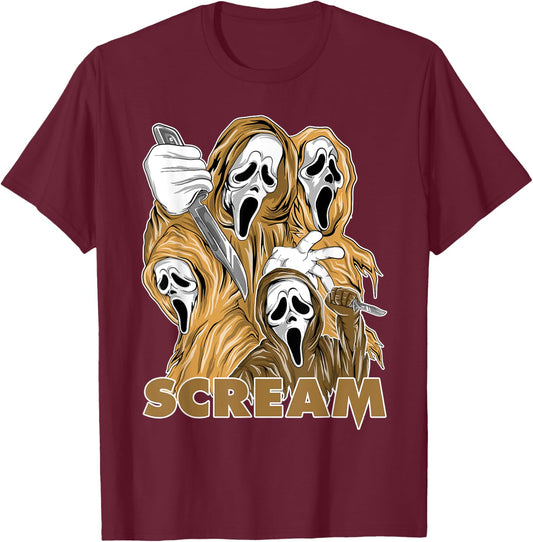 SCREAM Vintage 90s Halloween OG Heirloom 1s Matching T-Shirt - T-Shirt | Maroon