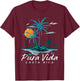 Costa Rica Pura Vida Shirt Retro Costa Rica Shirt Pura Vida T-Shirt - T-Shirt | Maroon