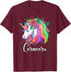 Cute Coracorn Personalized Name Unicorn Cora T-Shirt - T-Shirt | Maroon