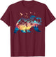 Bear Nature Outdoor Mountains Forest Trees Bear Wildlife T-Shirt - T-Shirt | Maroon