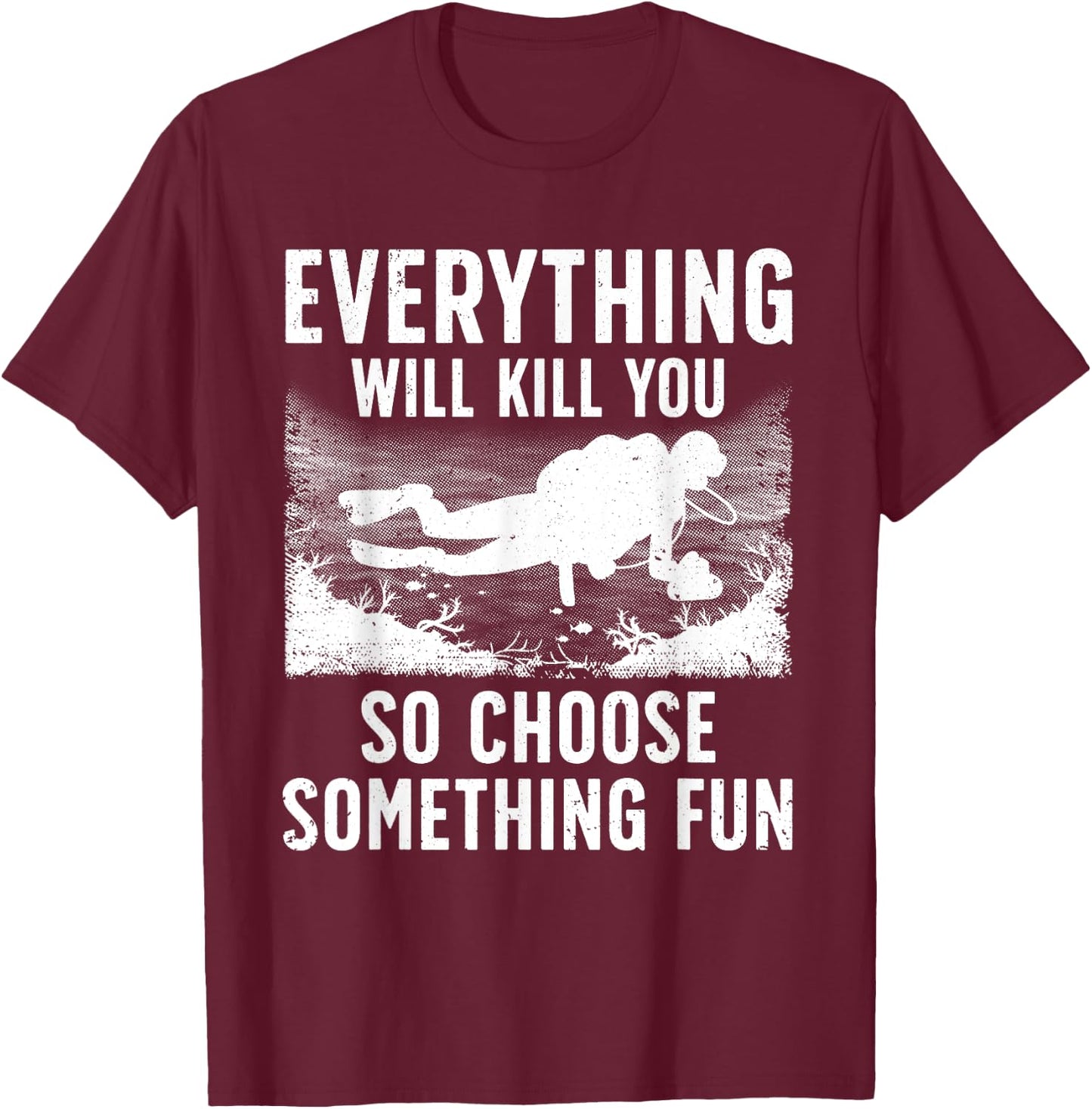 Funny Scuba Diving Women Scuba Diver Spearfishing T-Shirt - T-Shirt | Maroon
