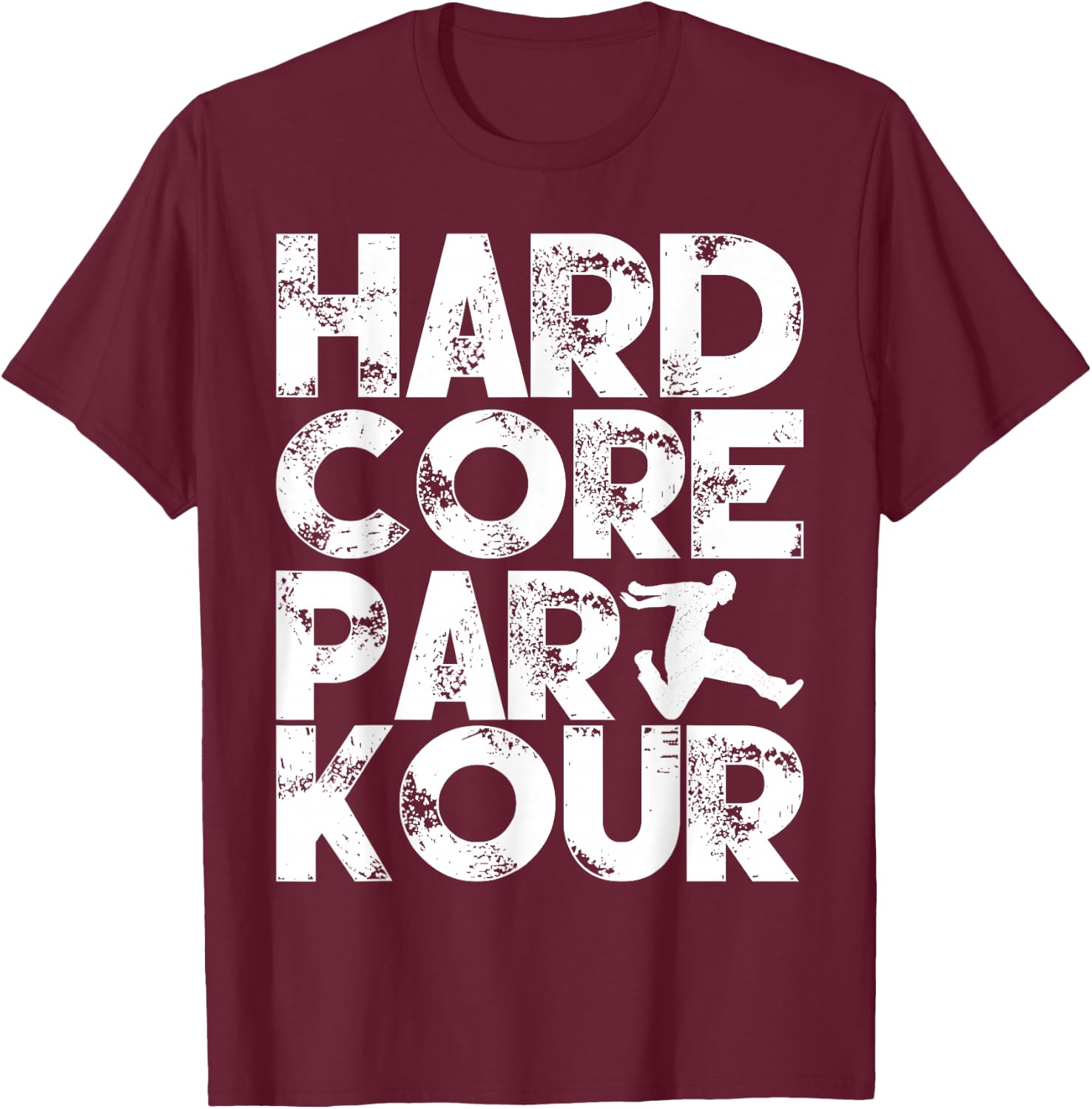 Hardcore Parkour Cool Practitioner Freerunning Boys T-Shirt - T-Shirt | Maroon