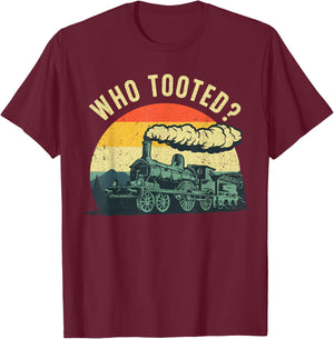 Cute Train Art Women Train Collector Railroad Lover T-Shirt - T-Shirt | Maroon