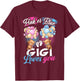 Bears Pink Or Blue Gigi Loves You Gender Reveal T-Shirt - T-Shirt | Maroon