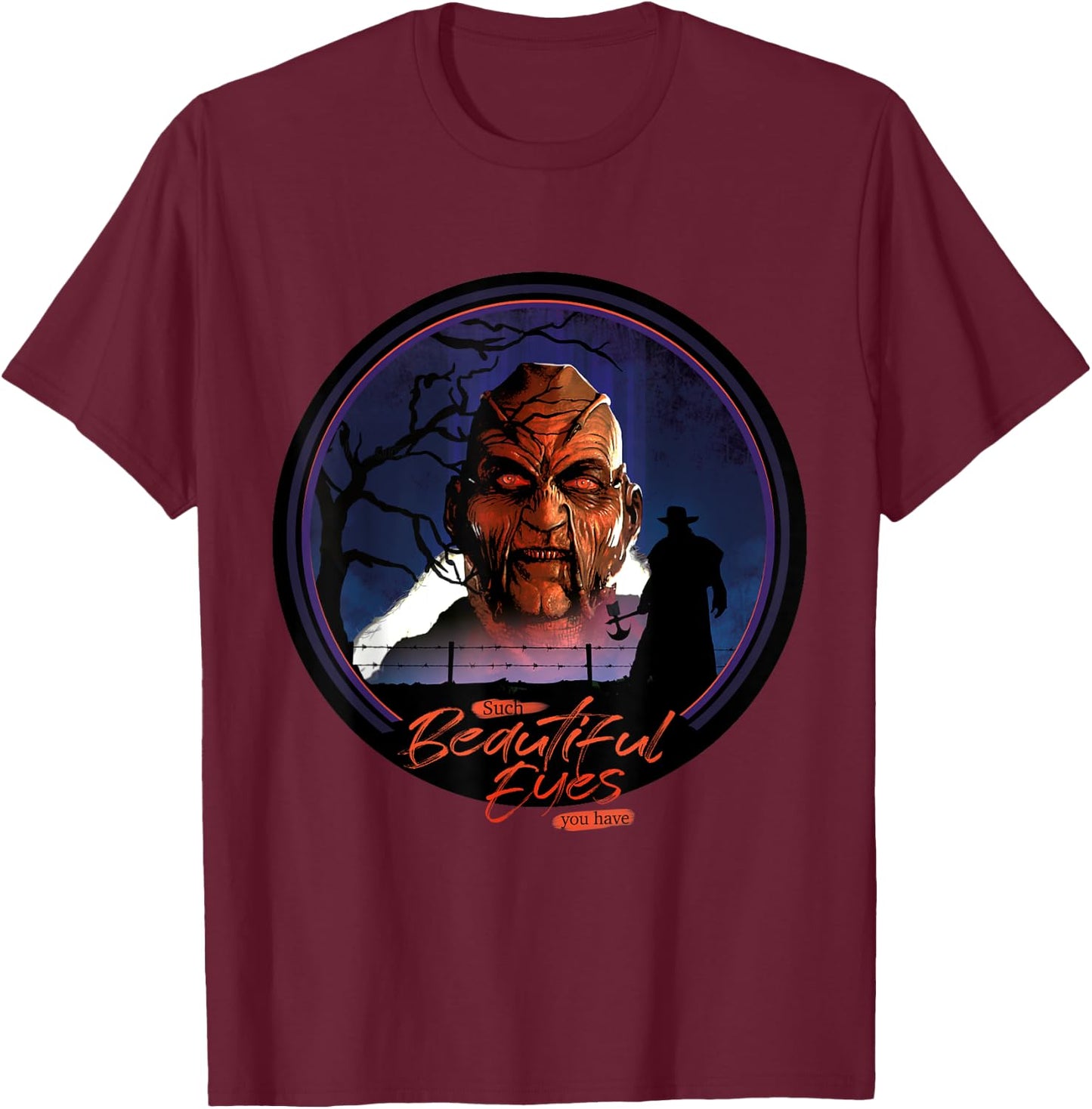 Jeepers Creepers Beautiful Eyes T-Shirt - T-Shirt | Maroon