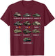 WW2 Tanks M4 Sherman Panzer IV Tiger II T-34 History Buff T-Shirt - T-Shirt | Maroon