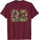 Team Jersey Number 23 Camo Camouflage T-Shirt - T-Shirt | Maroon