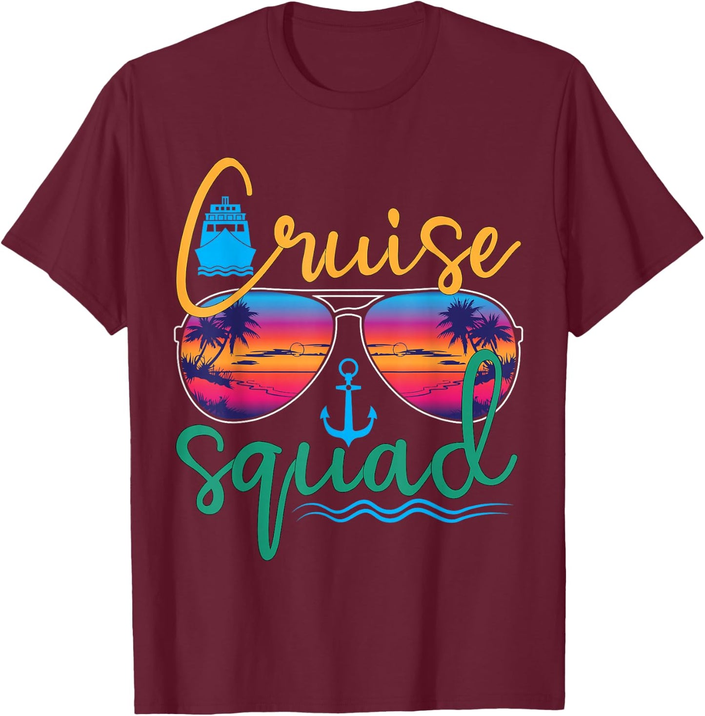 Cruise Squad 2025 Family Vacation Beach Matching Groupe T-Shirt - T-Shirt | Maroon