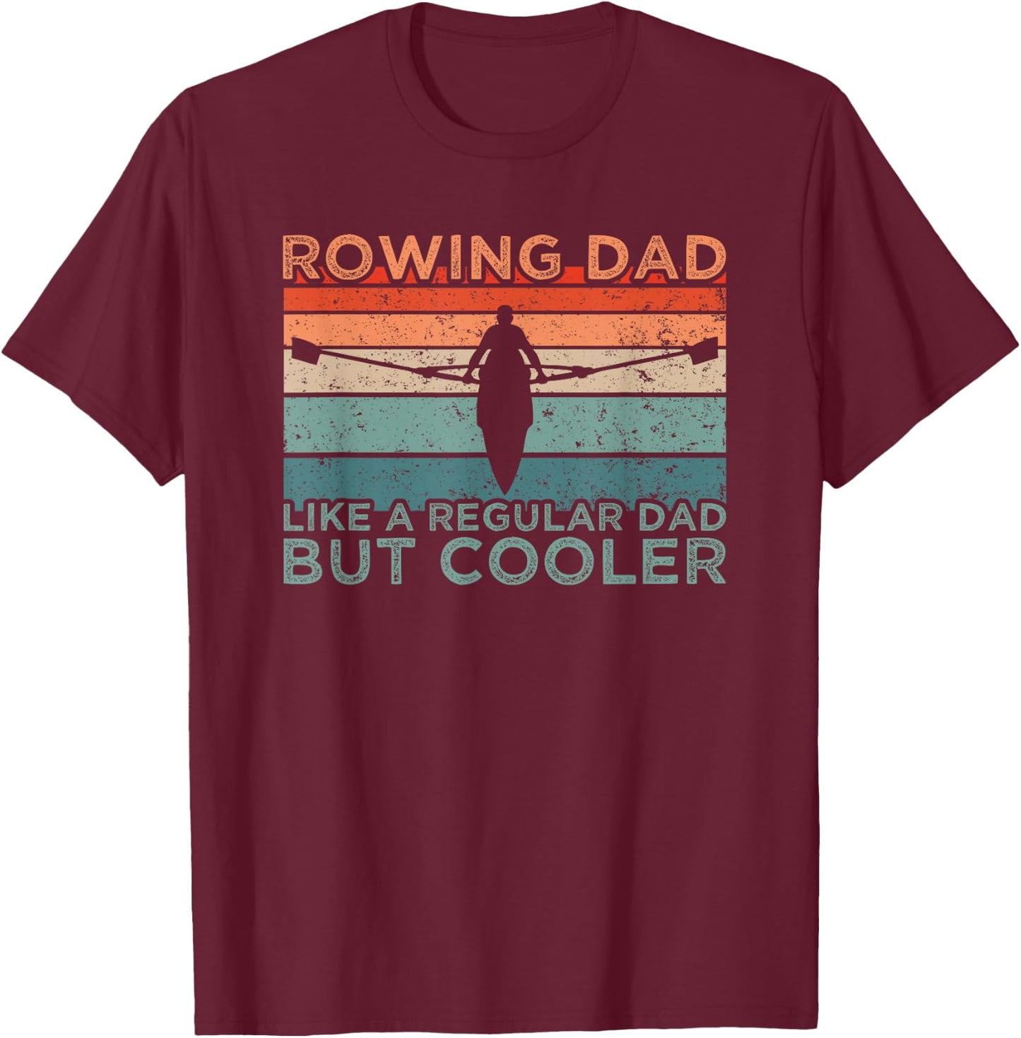 Round Rowing Dad Rudder T-Shirt - T-Shirt | Maroon