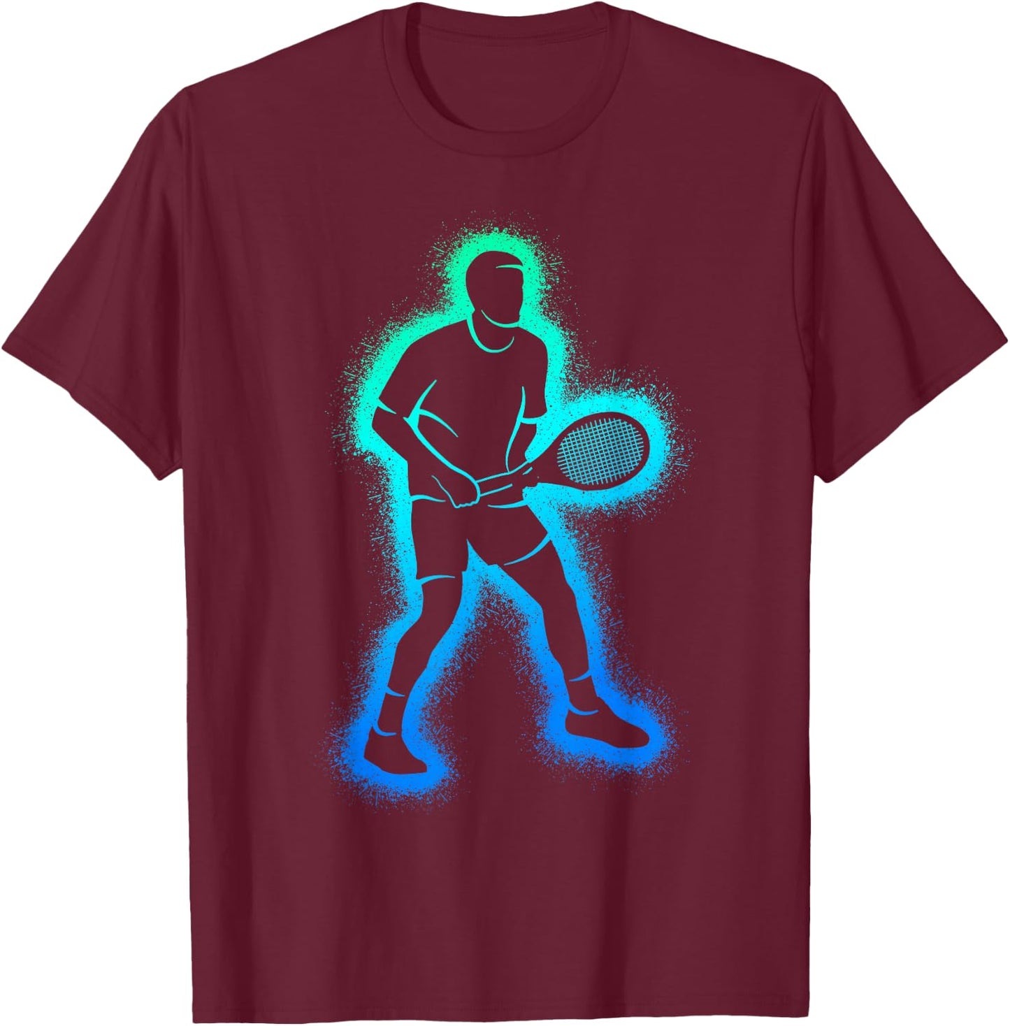 Tennis Players Rackets Kids Boys Men Tennis Player T-Shirt - T-Shirt | Maroon