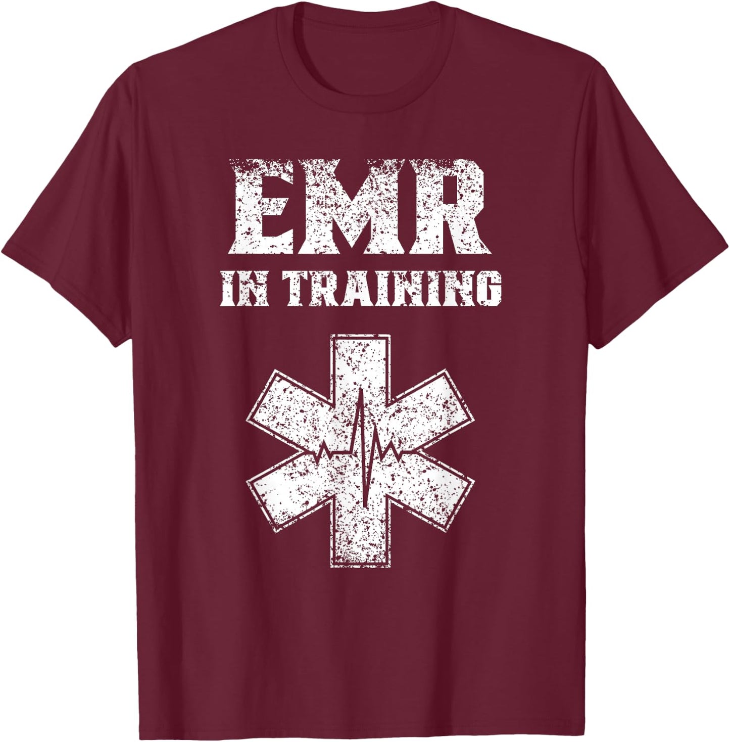 Emergency Medical Responder In Training Emr Emt Ambulance T-Shirt - T-Shirt | Maroon