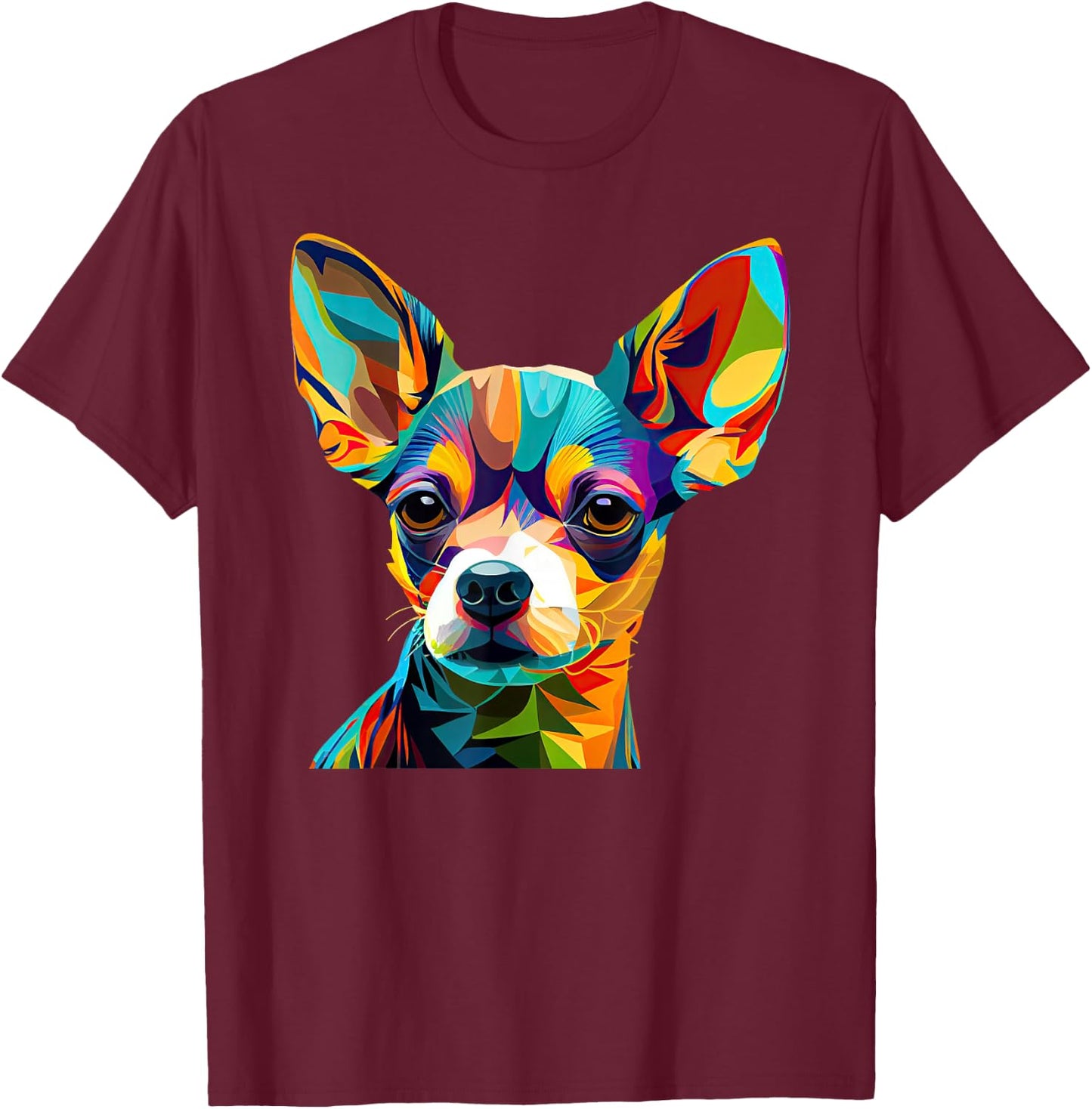 Chihuahua Lover Design Pop Art Cute Chihuahua T-Shirt - T-Shirt | Maroon