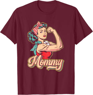 Mommy Muscle Retro Weightlifting And Bodybuilding Gym Mom T-Shirt - T-Shirt | Maroon