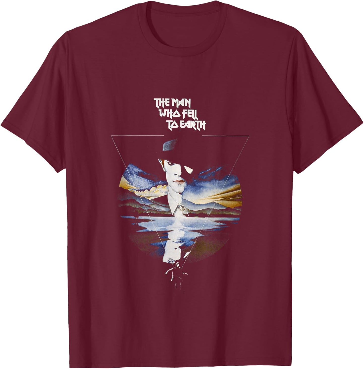 The Man Who Fell To Earth Theatrical Poster T-Shirt - T-Shirt | Maroon