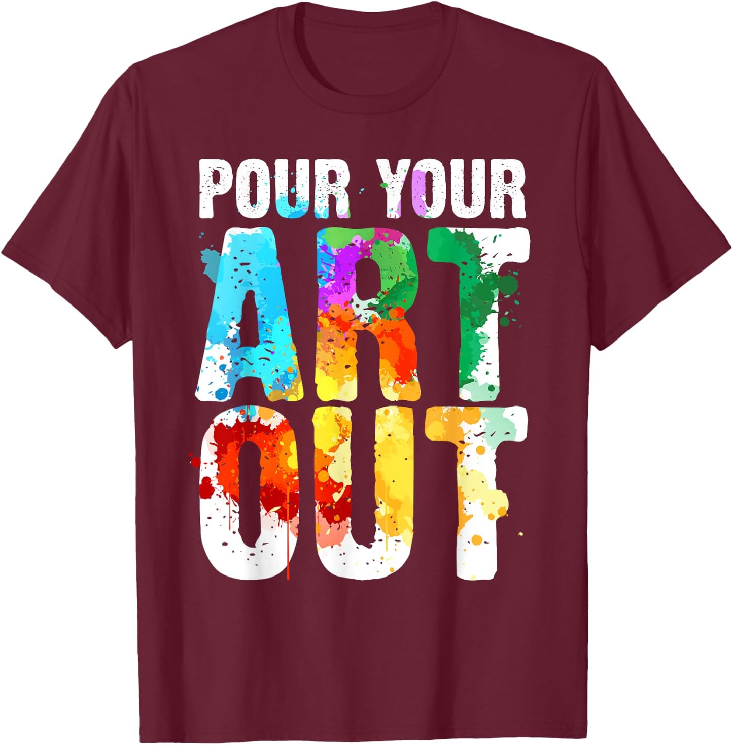 Cool Artist Women Painter Art Teacher Paint Artists T-Shirt - T-Shirt | Maroon